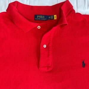 Polo Ralph Lauren Red Polo Shirt Mens 2XB Short Sleeve Classic Fit Horse Logo